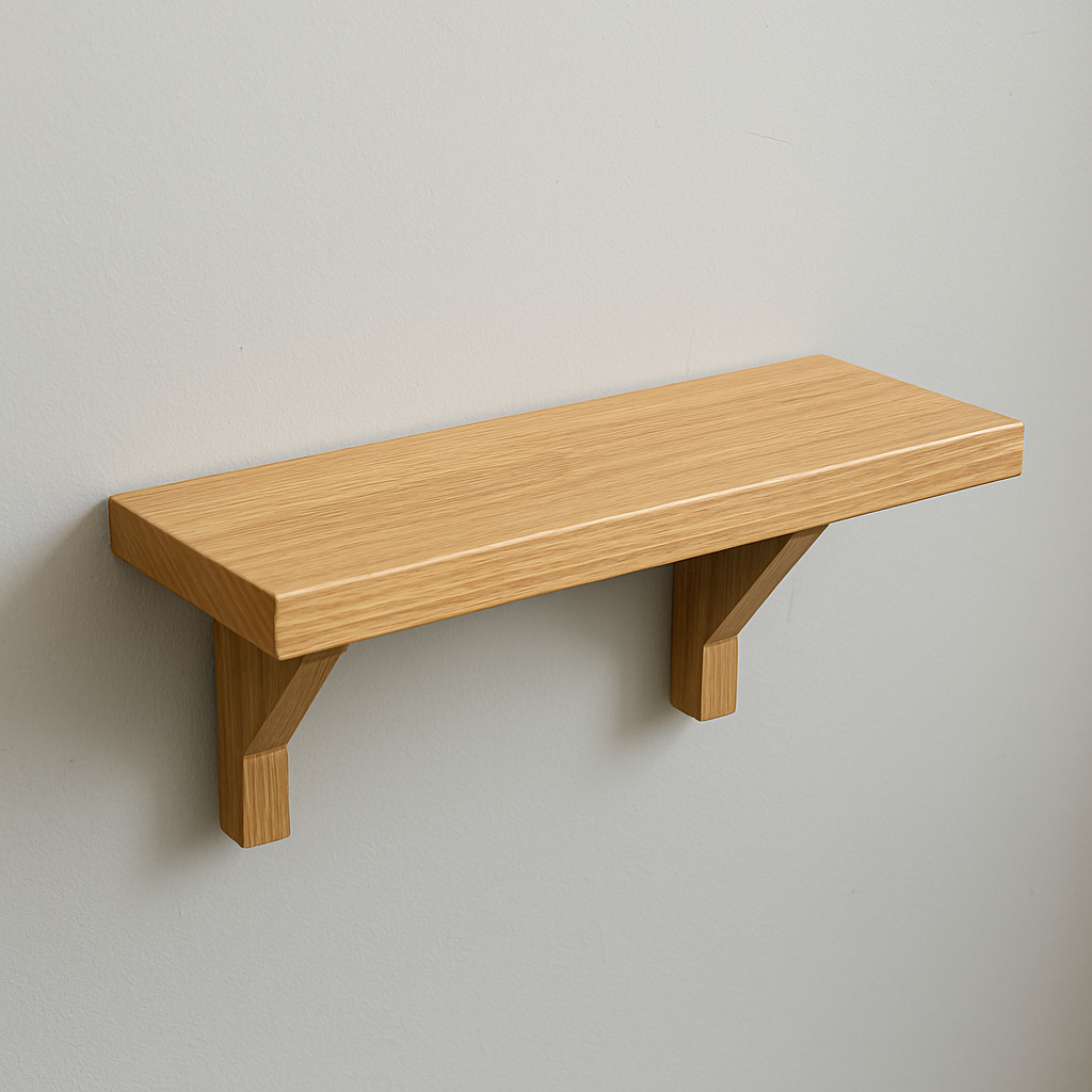 Oak Wall-Mounted Shelf