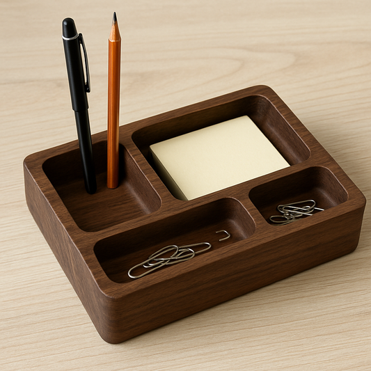 Handmade Walnut Desk Organizer