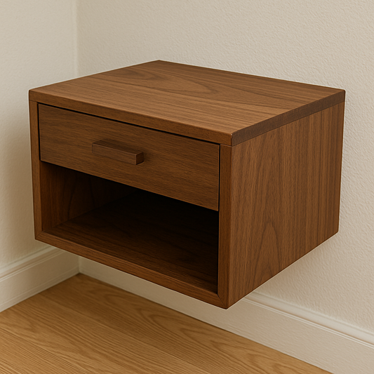 Walnut Floating Nightstand